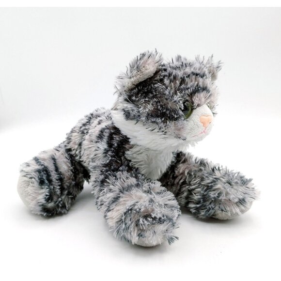 Aurora Gray Stripe Tabby Cat 7 Inch Stuffed Animal Plush Toy - Picture 2 of 5